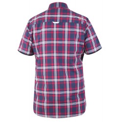 D555 Ripley Check Short Sleeve Shirt - Navy/Red