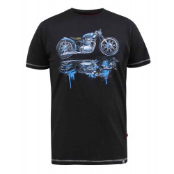 D555 Fritton Motorbike T-Shirt - Black