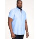 D555 Short Sleeve Oxford Shirt - Blue