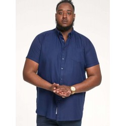 D555 Short Sleeve Oxford Shirt - Navy