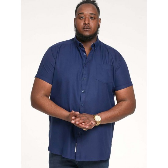 D555 Short Sleeve Oxford Shirt - Navy