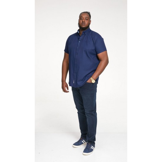 D555 Short Sleeve Oxford Shirt - Navy