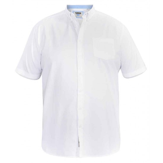 D555 Short Sleeve Oxford Shirt - White