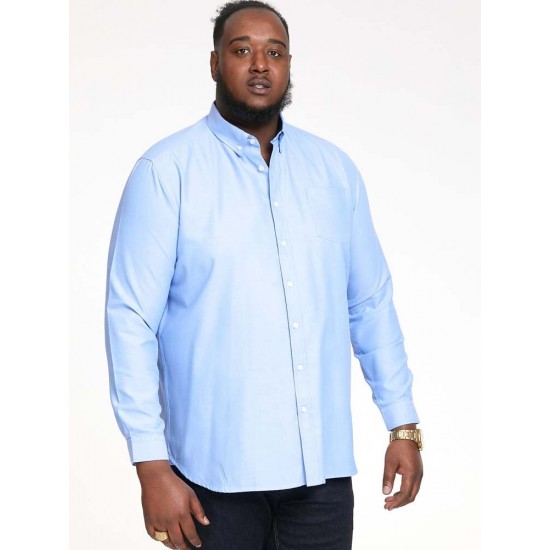 D555 Long Sleeve Oxford Shirt - Blue