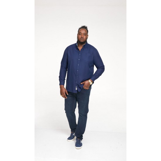 D555 Long Sleeve Oxford Shirt - Navy