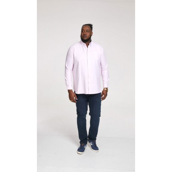 D555 Long Sleeve Oxford Shirt - Pink