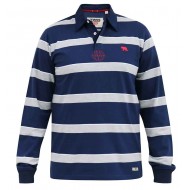 D555 Marshall Long Sleeve Polo - Navy