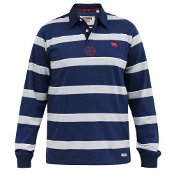 D555 Marshall Long Sleeve Polo - Navy