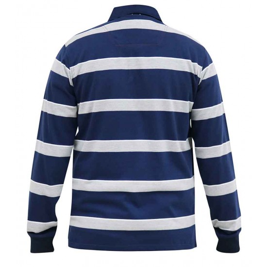 D555 Marshall Long Sleeve Polo - Navy