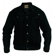 Duke Western Style Trucker Denim Jacket - Black