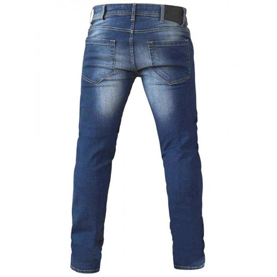 D555 Ambrose Extra Tall Tapered Fit Stretch Jeans - Stonewash