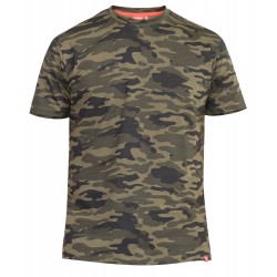 D555 Gaston Camouflage Print T-Shirt - Green