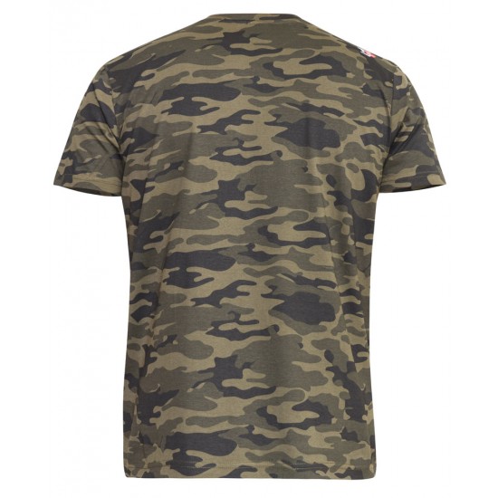 D555 Gaston Camouflage Print T-Shirt - Green