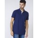 D555 Grant Pique Polo Shirt - Navy