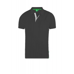 D555 GRANT FULLY COMBINED PIQUE POLO SHIRT BLACK