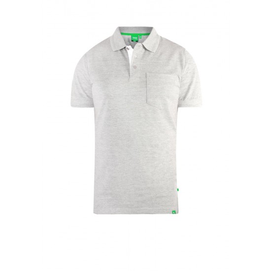D555 GRANT FULLY COMBINED PIQUE POLO SHIRT GREY
