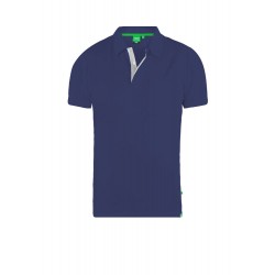 D555 GRANT FULLY COMBINED PIQUE POLO SHIRT NAVY