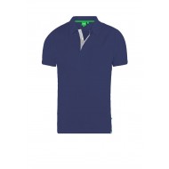D555 Grant Pique Polo Shirt - Navy
