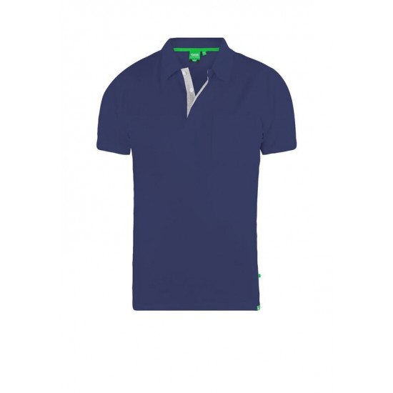 D555 Grant Pique Polo Shirt - Navy