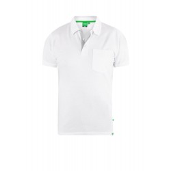 D555 GRANT FULLY COMBINED PIQUE POLO SHIRT WHITE