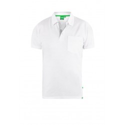 D555 Grant Pique Polo Shirt - White