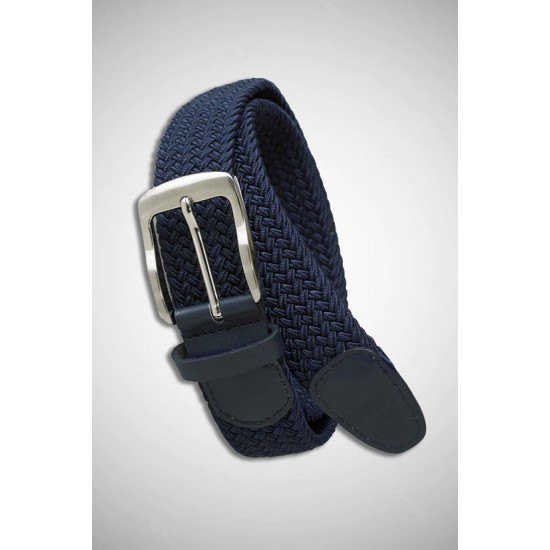 D555 Dani Stretch Braided Belt - Navy