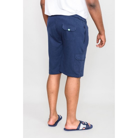 D555 John Lightweight Cotton Cargo Shorts - Navy