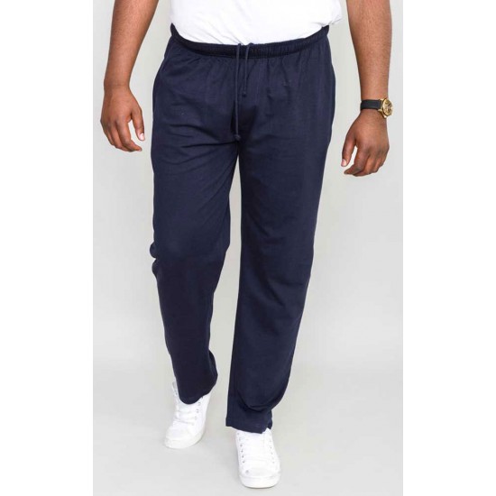 D555 Rory Lightweight Jogging Bottoms with Open Hem - Navy