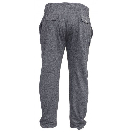 D555 Rory Lightweight Jogging Bottoms with Open Hem - Grey