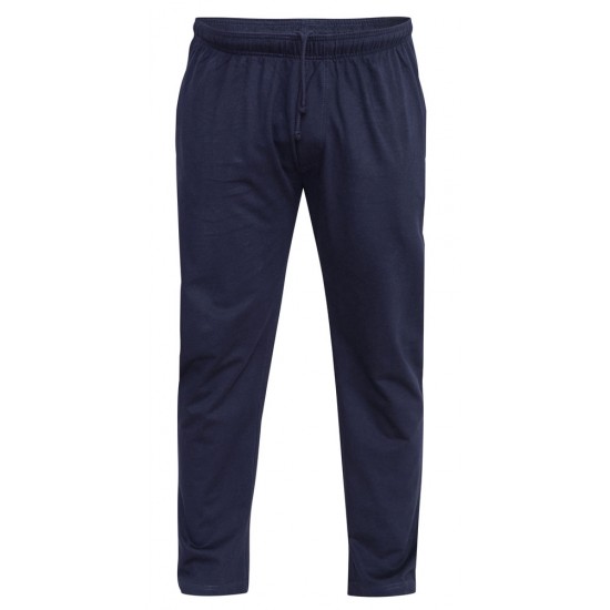 D555 Rory Lightweight Jogging Bottoms with Open Hem - Navy