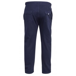 D555 Rory Lightweight Jogging Bottoms with Open Hem - Navy