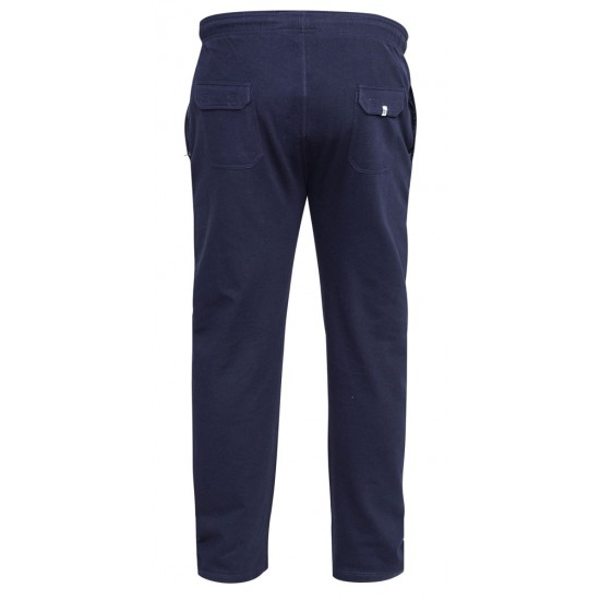 D555 Rory Lightweight Jogging Bottoms with Open Hem - Navy