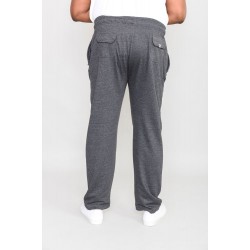 D555 Rory Lightweight Jogging Bottoms with Open Hem - Grey