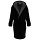 D555 Super Soft Dressing Gown with Hood - Black