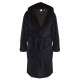 D555 Super Soft Dressing Gown with Hood - Navy