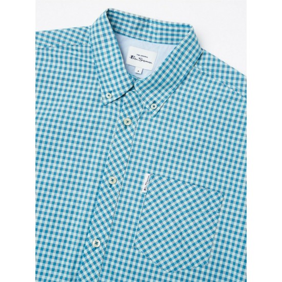BEN SHERMAN EGGSHELL SIGNATURE GINGHAM S/S SHIRT - SIZE 3XL 5XL BEN SHERMAN EGGSHELL SIGNATURE GINGHAM S/S SHIRT - SIZE 3XL 5XL