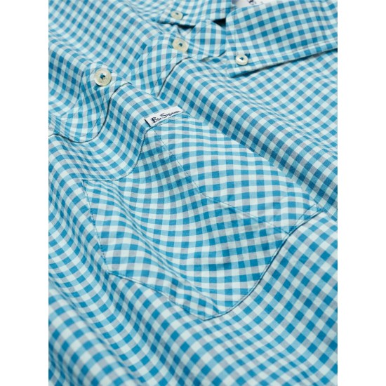 BEN SHERMAN EGGSHELL SIGNATURE GINGHAM S/S SHIRT - SIZE 3XL 5XL BEN SHERMAN EGGSHELL SIGNATURE GINGHAM S/S SHIRT - SIZE 3XL 5XL