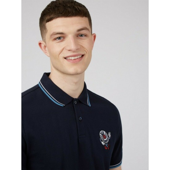 BEN SHERMAN STROLLING RECORD POLO SHIRT (NAVY) - SIZE 3XL 4XL 5XL BEN SHERMAN STROLLING RECORD POLO SHIRT (NAVY) - SIZE 3XL 4XL 5XL