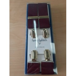 HUNT & HOLDITCH UK MADE CLASSIC NAVY "CLIP END" BRACES 35MM - FIT UP TO 5XL