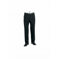 BROOK TAVERNER "IMOLA" CLASSIC FIT CHARCOAL TROUSERS - SIZE 46R