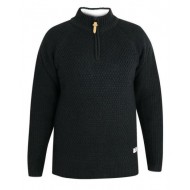 D555 Preston Basket Knit Sweater - Black