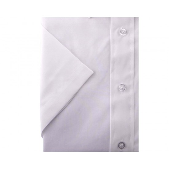 Double Two Classic Easy Care Short Sleeve Shirt - White
