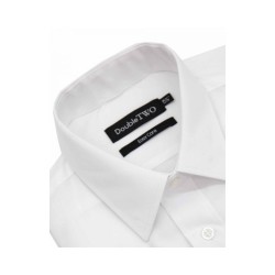 DOUBLE TWO CLASSIC EASY CARE LONG SLEEVE SHIRT WHITE - SIZES 18"-23"