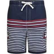 Kam Stripe Swimming Trunks with Patch Pockets
