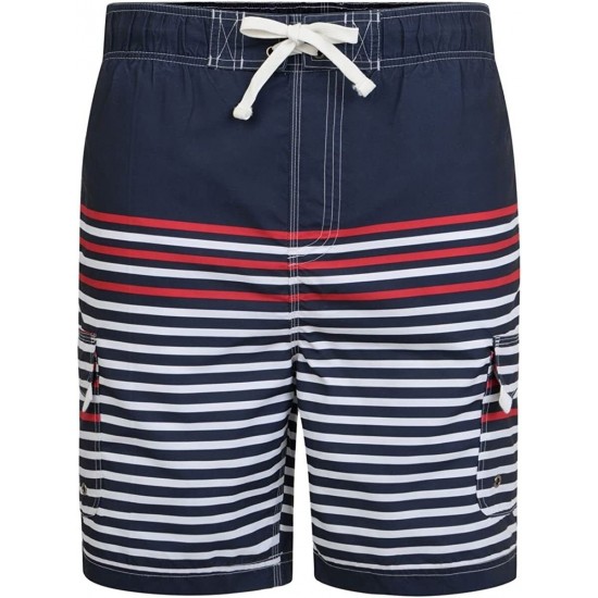 Kam Stripe Swimming Trunks with Patch Pockets