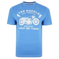 Kam Two Wheels Motorbike T-Shirt - Blue