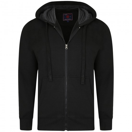 Kam Full Zip Hoodie - Black