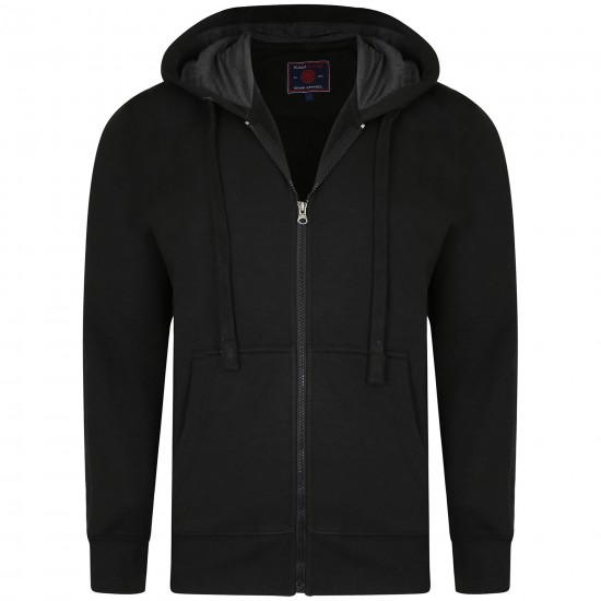 Kam Full Zip Hoodie - Black 10XL/12XL