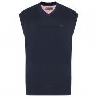 Kam V-Neck Knit Sleeveless Jumper - Navy