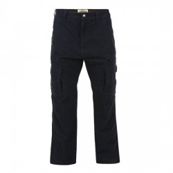 Kam Extra Tall Cargo Trousers - Black
